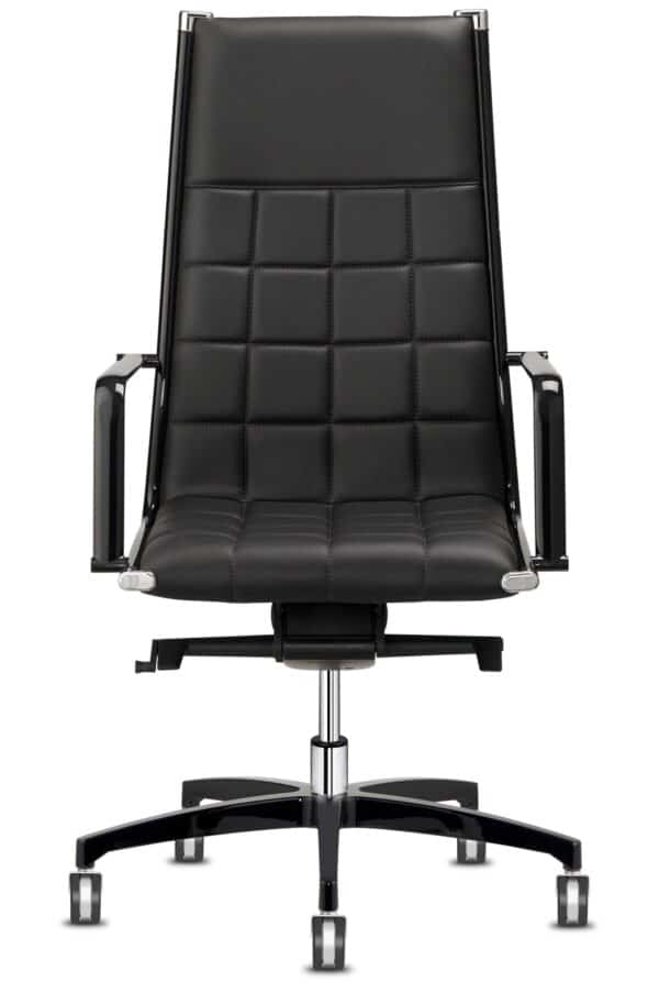 Vega S / Fauteuil de direction en cuir Noir Sitland (ref. 14394)
