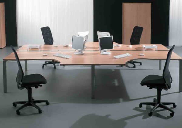 Aeris / Bureau compact quatre postes 160 cm Burocean (ref. 16039i)