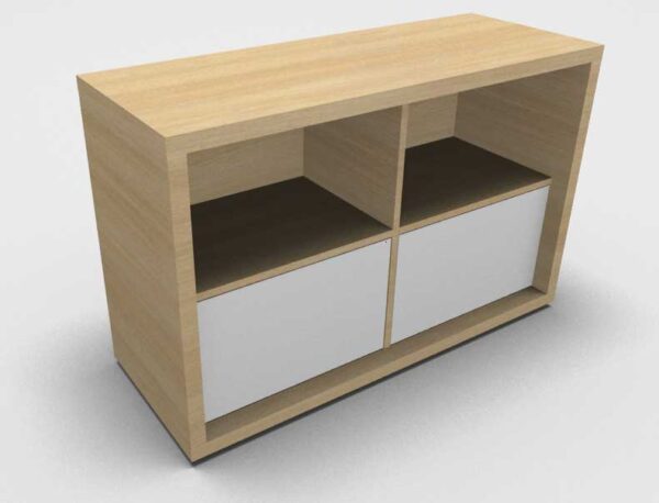 Kara / Etagère basse avec portes battantes Eol (ref. 16393i)