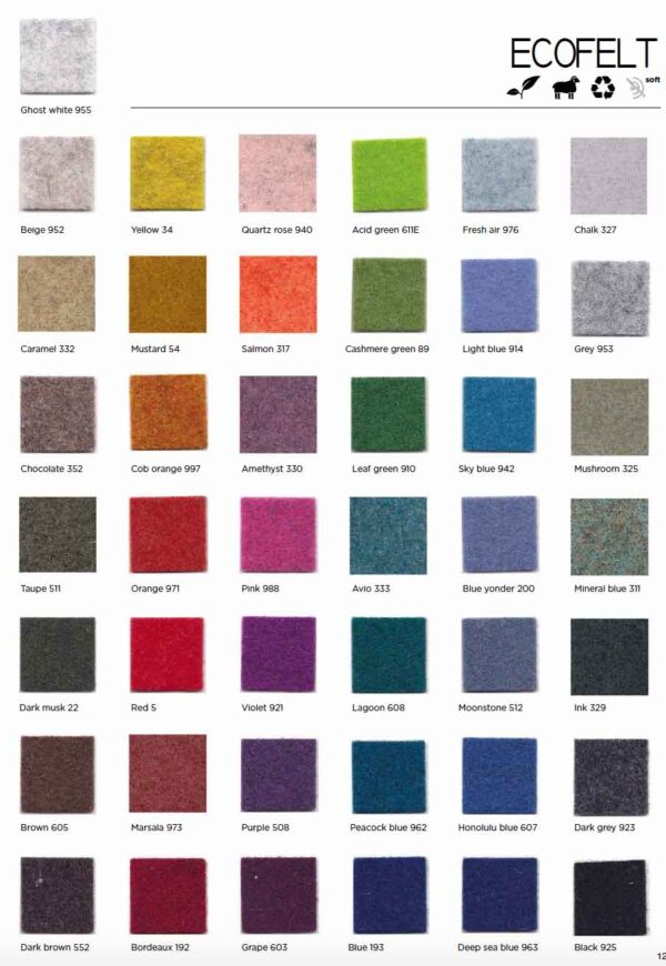 Ecodesk Surface Square / Panneau acoustique mural 40 x 60 cm Set de 9 Slalom acoustique (ref. 17242i)