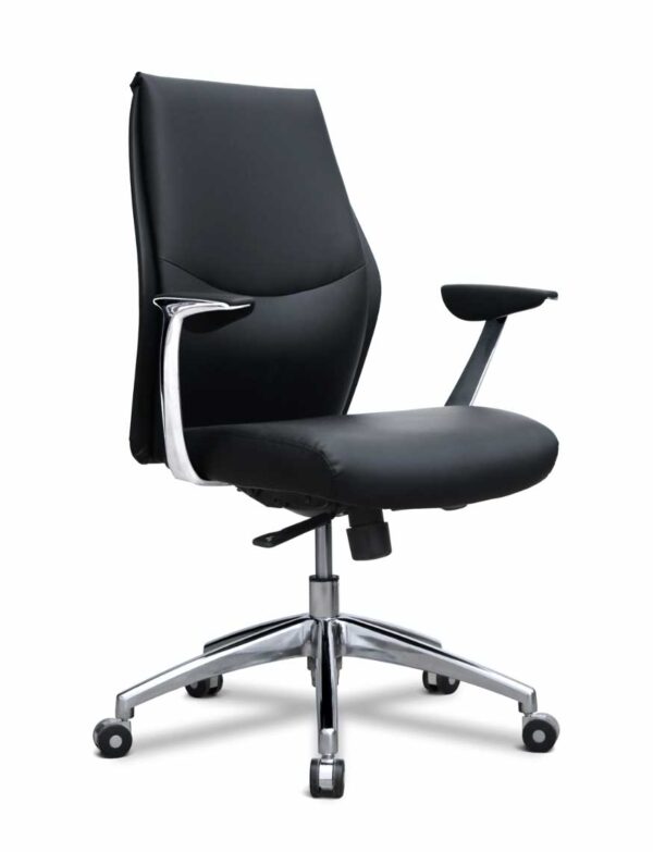 Vic / Fauteuil direction dossier moyen en cuir MBEco (ref. 20836)