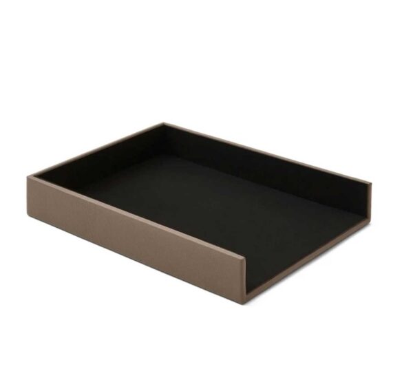 Atena Eglooh / Corbeille à courrier en cuir Eglooh (ref. 36670i)